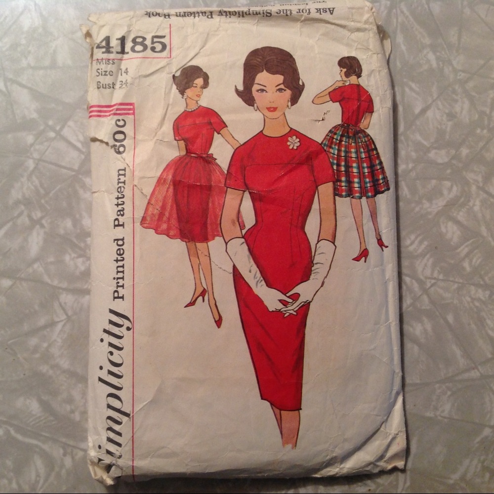 Vintage 50's-60's Simplicity dress pattern